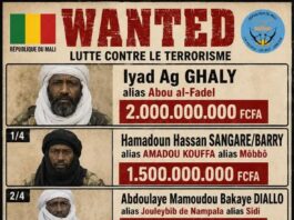 Mali : plus de 7 milliards FCFA de récompense pour la capture d’Iyad Ag Ghali, d’Amadou Koufa et les autres chefs terroristes